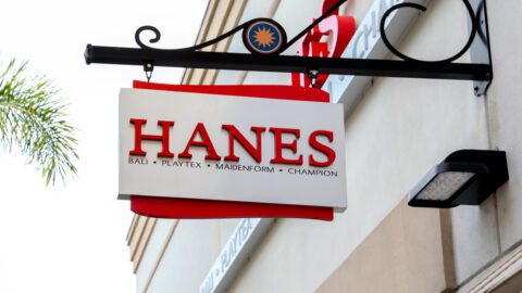 Exterior of a Hanes store.