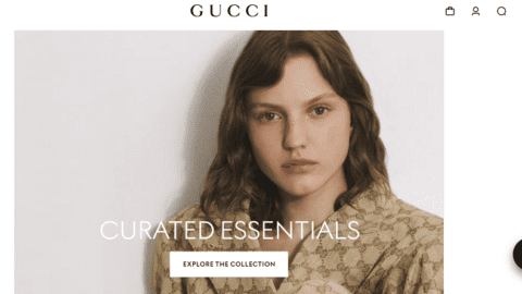 Gucci home page