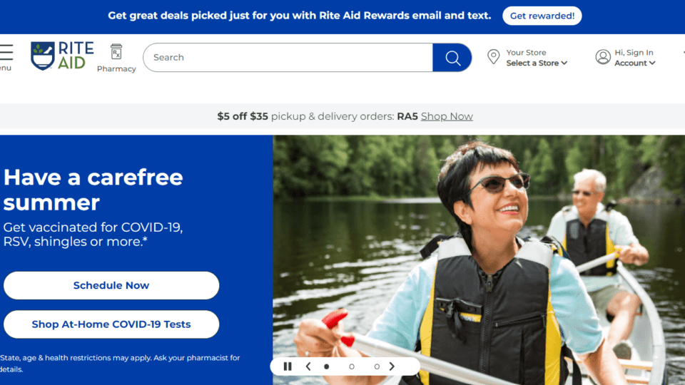 Rite Aid homepage